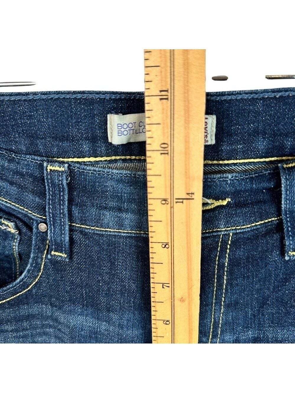Levis 515 Bootcut Jeans Womens Size 8 Pockets Mid Rise Neutral Casual Core Basic - Picture 10 of 11